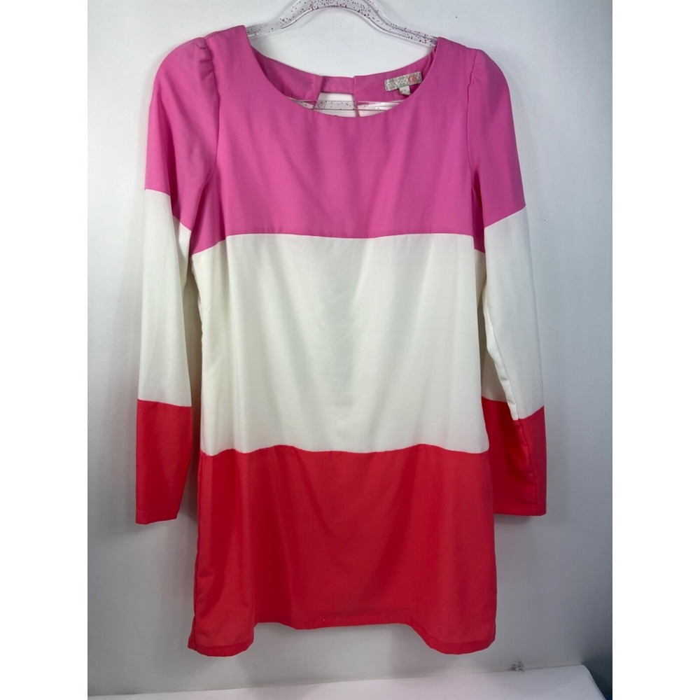 GB Teen Girls Size 9 Dress Long Sleeves White And Pink